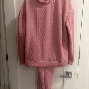 Zimmermann Pink Cable-Knit Sweatshirt